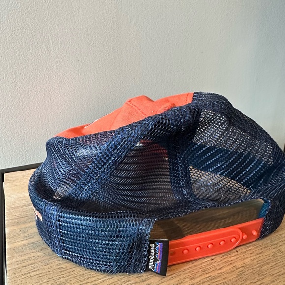 EUC WOMENS PATAGONIA FITZ ROY BISON LAYBACK TRUCKER HAT JACKSON HOLE WY BUFFALO - Picture 3 of 4